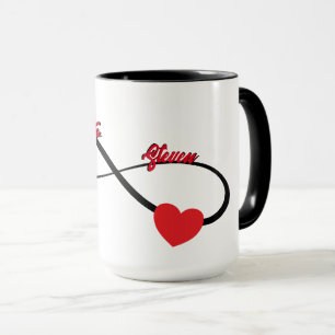 Personalized Infinity With Heart Mug