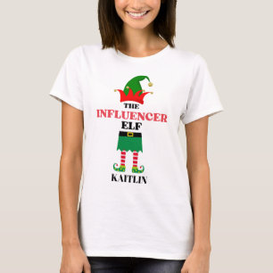 Personalized Influencer Elf T-Shirt