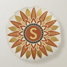 Personalized Initial Afrohemian Pillow
