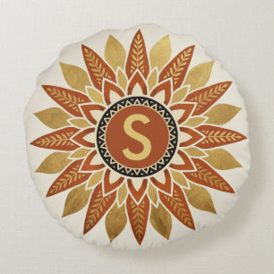 Personalized Initial Afrohemian Pillow