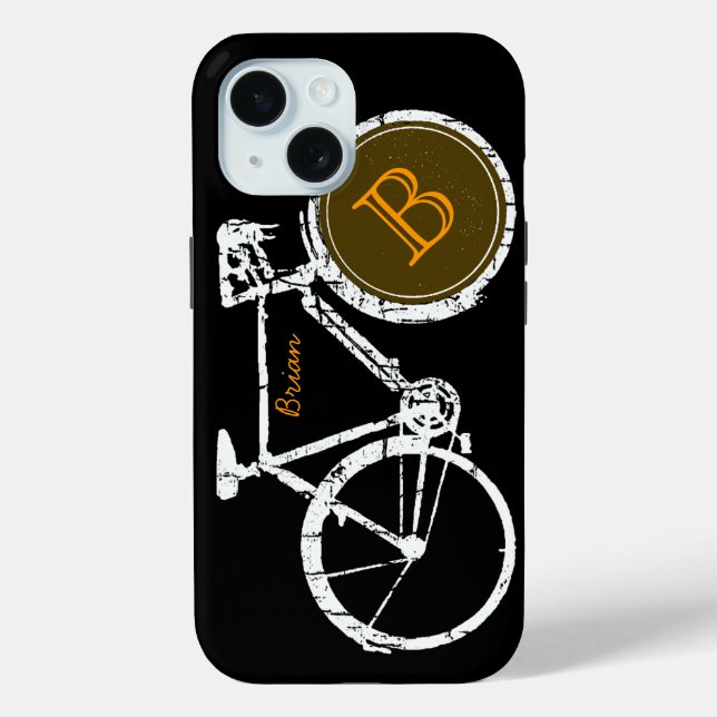 Personalized initial and name bike Case-Mate iPhone case (Back)