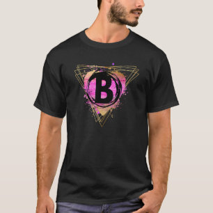 Personalized Initial B Monogram Letter Deco Cute C T-Shirt