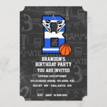 Personalized Initial Basketball Letter B