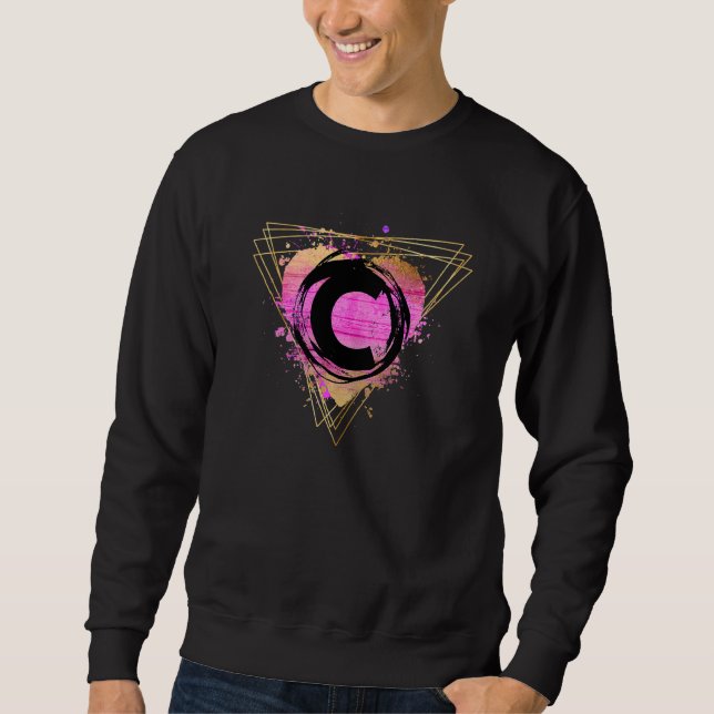 Personalized Initial C Monogram Letter Deco Cute C Sweatshirt (Front)