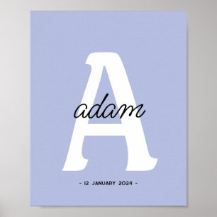Personalized Initial Custom Name Monogram Poster