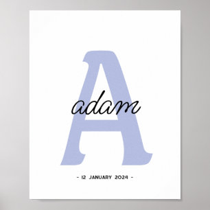 Personalized Initial   Custom Name Monogram Poster