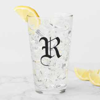 Personalized Initial Glass