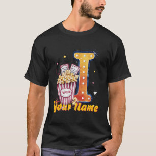 Personalized initial I popcorn tickets cinematic T-Shirt