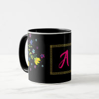 Personalized initial Magical night garden