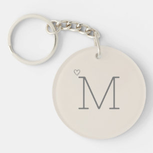 Personalized Initial Modern Keychain