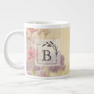 Personalized Initial Monogram Jumbo Large Coffee Mug