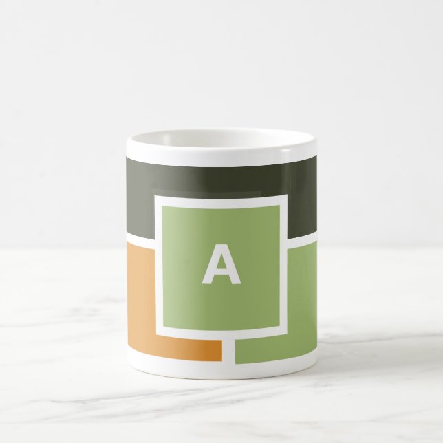 Personalized Initial Mug – Modern Colour Block Des (Center)