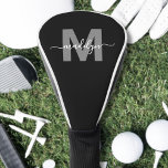 Personalized Initial Name Monogram Golf Head Cover<br><div class="desc">Custom Create Your Own Personalized Initial Name Monogram Golf Head Cover. This chic, stylish golf head cover brings elegance to the green with a unique monogram design, featuring a bold grey initial and a flowing white script name for a beautifully personalized look. Perfect for the golf lover or lady golfer...</div>