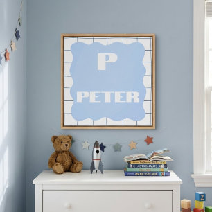 Personalized Initial & Name Monogram Wall Art 
