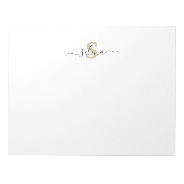 Personalized Initial & Name Notepad (Front)