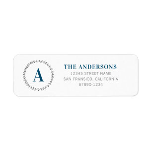 Personalized Initial Return Address Labels