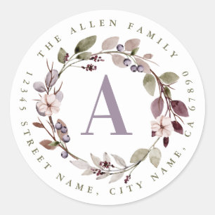 Personalized Initial Round Stickers