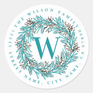 Personalized Initial Round Stickers