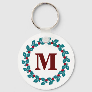 Personalized Initial Scandinavian Monogram Keychain