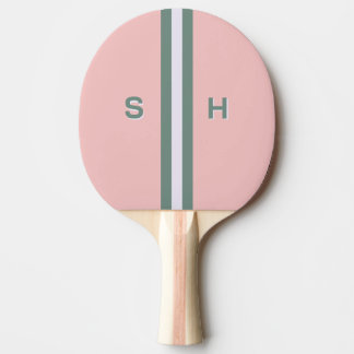 Personalized initial stripe ping pong paddle