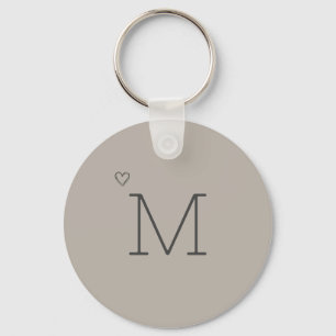 Personalized Initial   Stylish Minimalist  Keychain