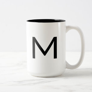 Personalized INITIAL Two-Tone Coffee Mug