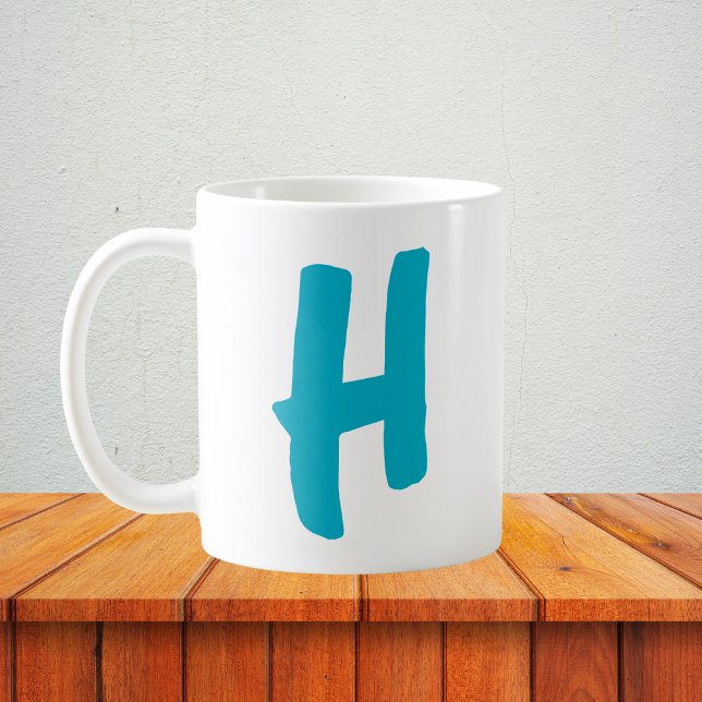 Personalized Initial with Bold Letter Design Coffee Mug (Creator Uploaded)
