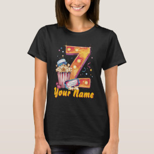 Personalized initial Z popcorn tickets cinematic T-Shirt
