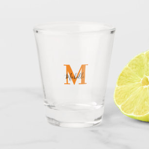 Personalized Initials and Name Monogram Shot Glass