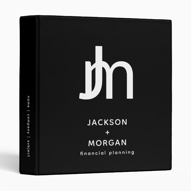 Personalized Initials Logo Business Binder (Front/Spine)