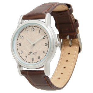 Personalized Initials Mandly Roman Sandstone Watch