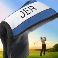 Personalized Initials Monogram Blue Black Putter