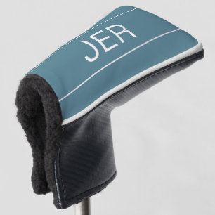 Personalized Initials Monogram Turquoise Putter Golf Head Cover