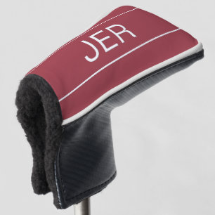 Personalized Initials Monogrammed Red Statement Golf Head Cover