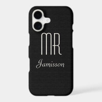 Personalized Initials MR Black HIS