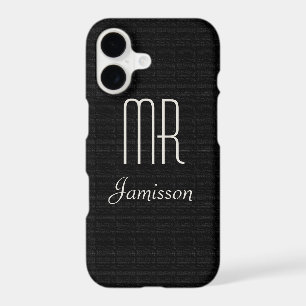 Personalized Initials MR Black HIS