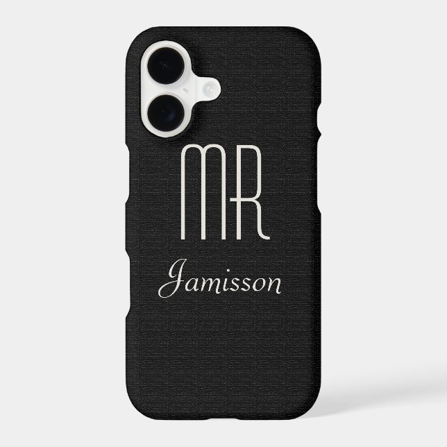 Personalized Initials MR Black HIS (Back)