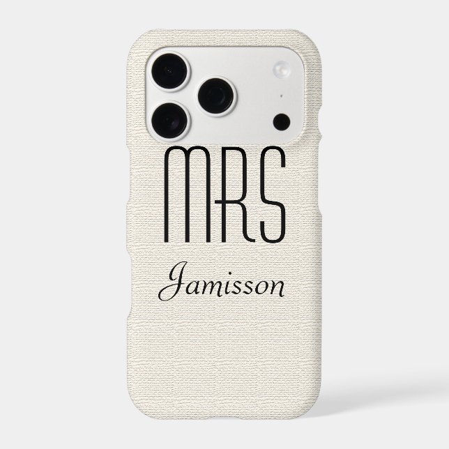 Personalized Initials MRS Rustic Off White (Back)