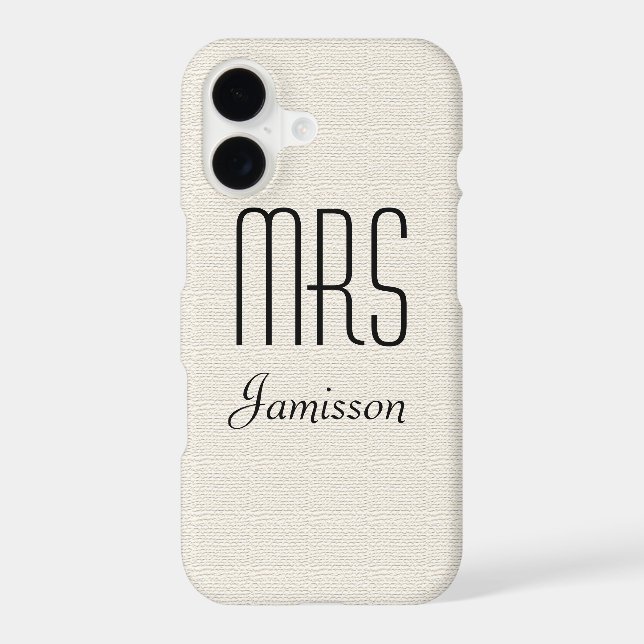 Personalized Initials MRS Rustic Off White (Back)