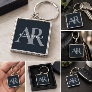 Personalized Initials & Name Monogram Keychain