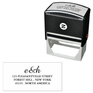Personalized Initials Return Address Self-inking Stamp