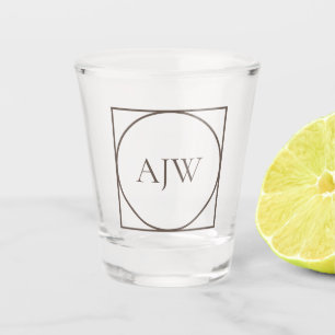Personalized initials shot glass