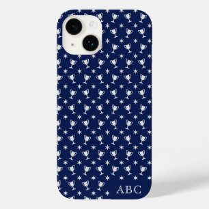 Personalized initials sports trophy pattern Case-Mate iPhone 14 case