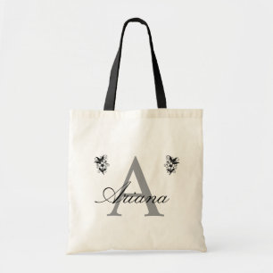 personalized initials tote bags bridesmaid