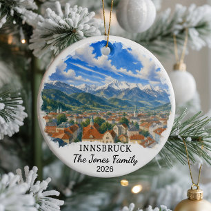 Personalized Innsbruck Ceramic Ornament, Custom Au Ornament