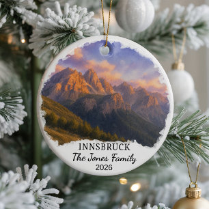 Personalized Innsbruck Ceramic Ornament, Custom Au Ornament