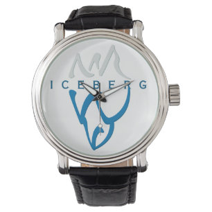 Personalized Inspirational Blue Abstract Iceberg Watch