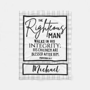 Personalized Inspirational Christian Bible Verse Fleece Blanket