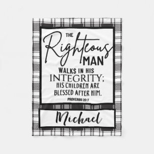 Personalized Inspirational Christian Bible Verse Fleece Blanket