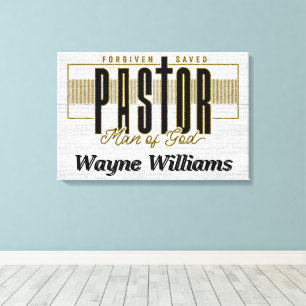 Personalized Inspirational Christian Pastor Canvas Print